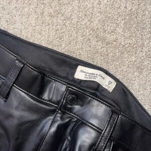 Abercrombie Black Leather Pants